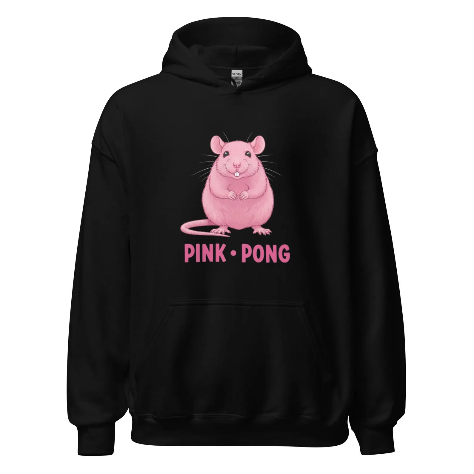 Sudadera con Capucha de Rata Rosa Diseño